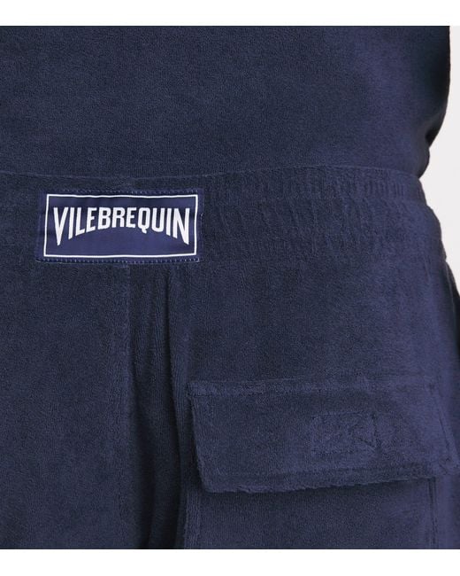 Vilebrequin Blue Organic Cotton Terry-Blend Bolide Shorts for men