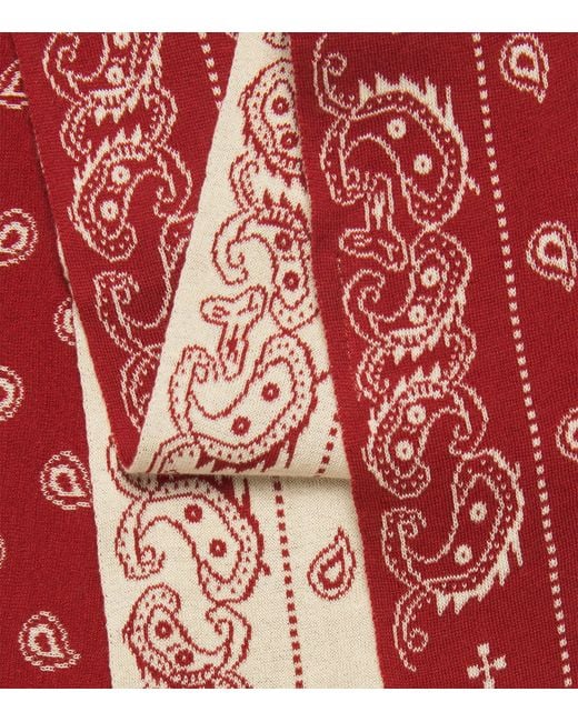 Guest In Residence Red Cotton-Silkthe Wild Rag Scarf