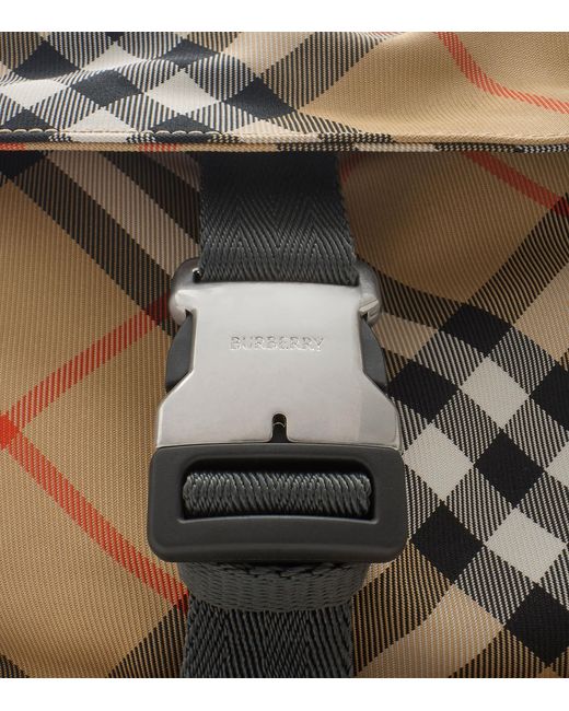 Burberry Metallic Check Print Backpack for men
