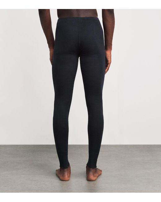 Hanro Black Silk-Cashmere Long Johns for men