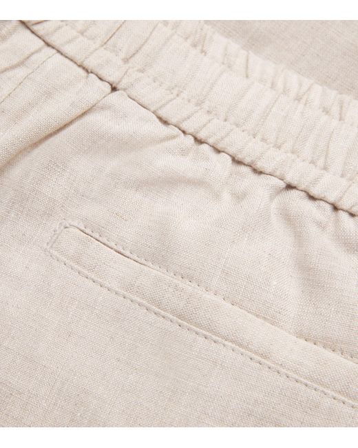 CHE White Linen Relaxed Shorts for men