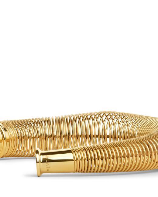 Alaïa Metallic Spiral Torque Choker Necklace