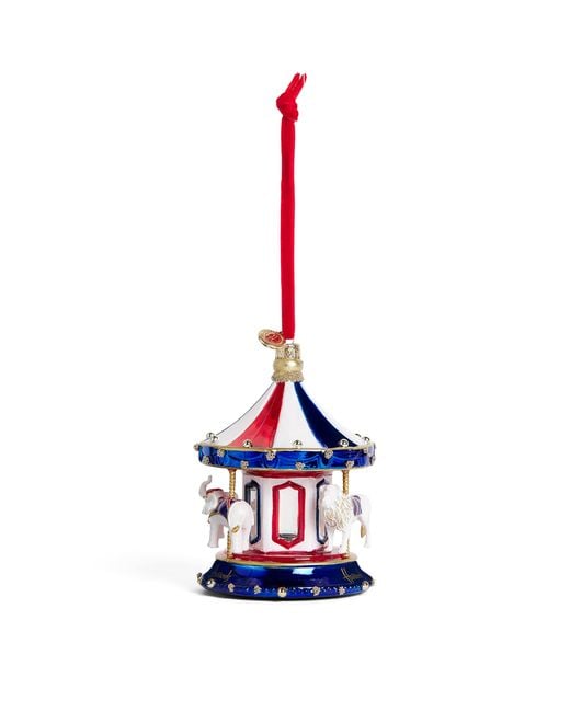 Harrods White Circus Carousel Tree Decoration