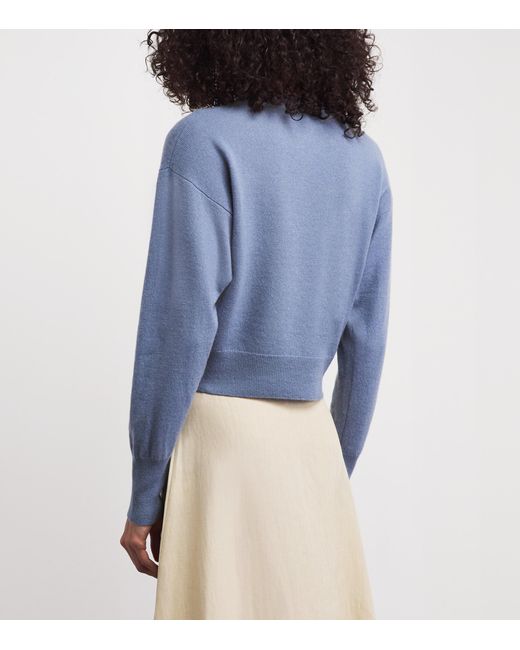 LeKasha Blue Organic Cashmere Menorca Sweater