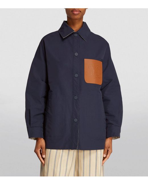 MAX&Co. Blue Oversized Reversible Ripa Jacket