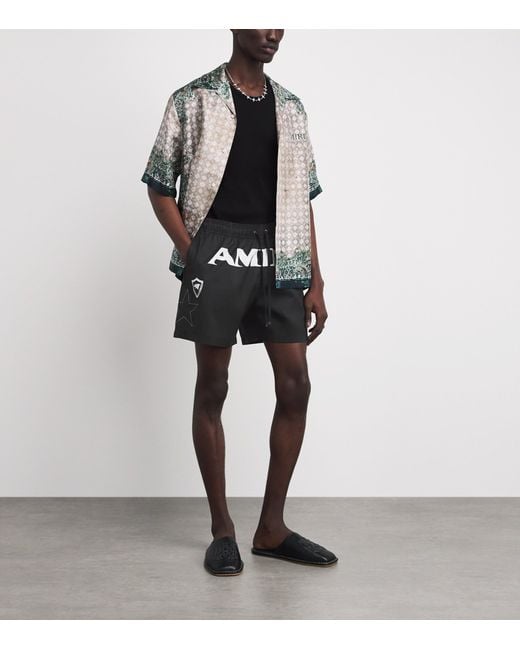 Amiri Black Logo Swim Shorts for men