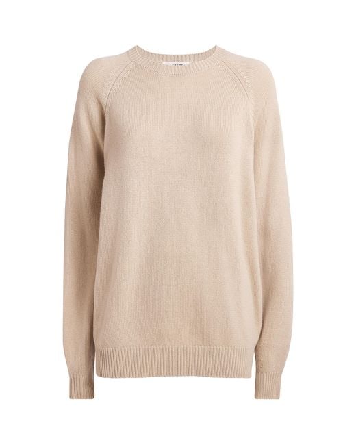 FRAME Natural Cashmere Scholar Patch Sweater