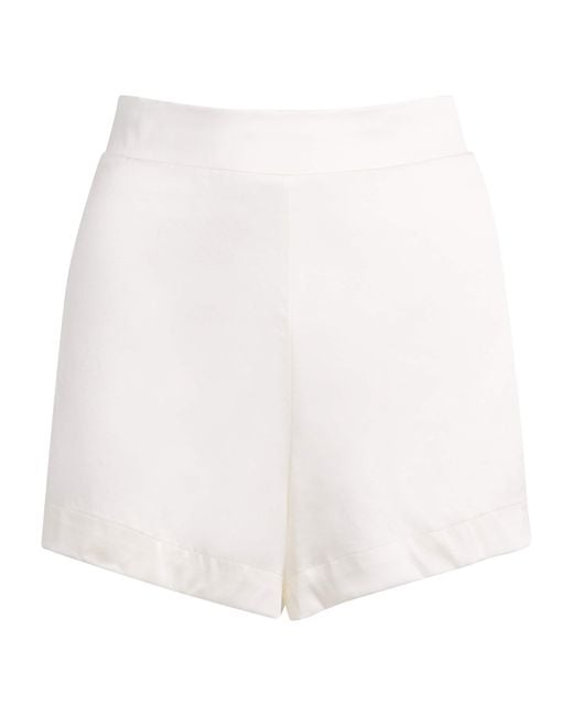Aubade White Silk-Blend Midnight Whisper Shorts