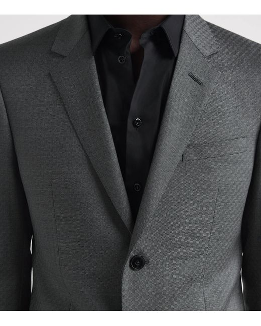 Emporio Armani Gray Wool 2-Piece Suit for men