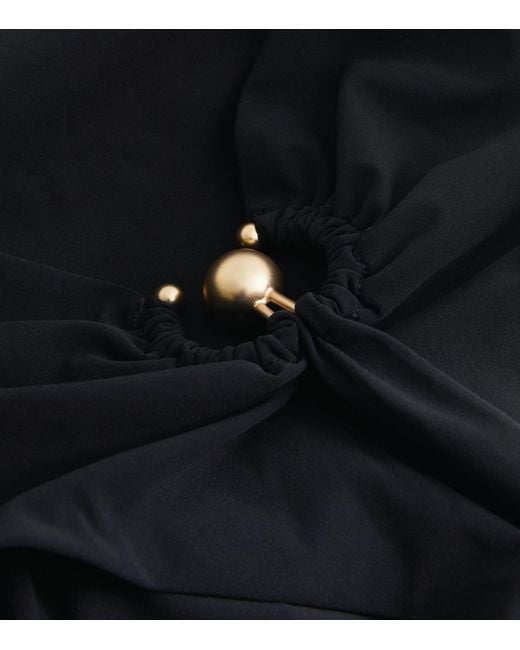 Christopher Esber Black Pierced Orbit Mini Dress