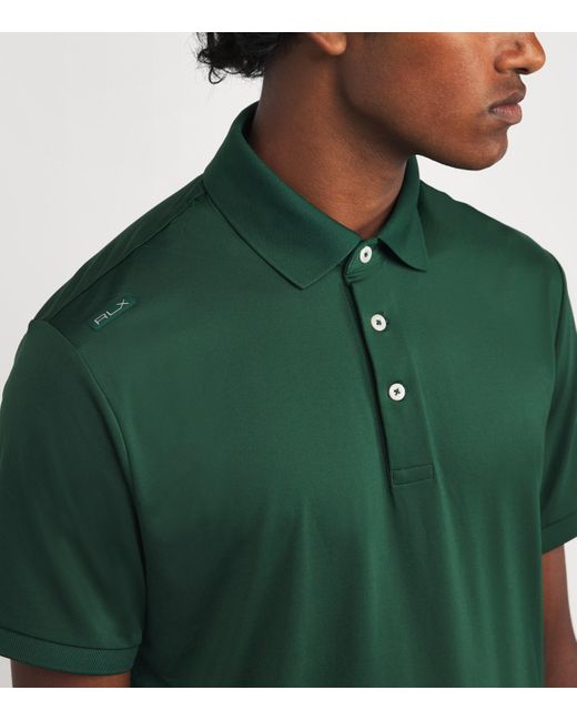 Ralph Lauren Green Airflow Polo Shirt for men