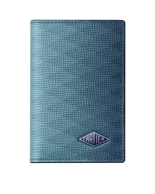 Cartier Blue Leather Losange Card Holder for men