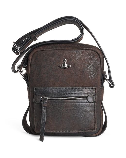 Vivienne Westwood Black Leather Jackson Satchel