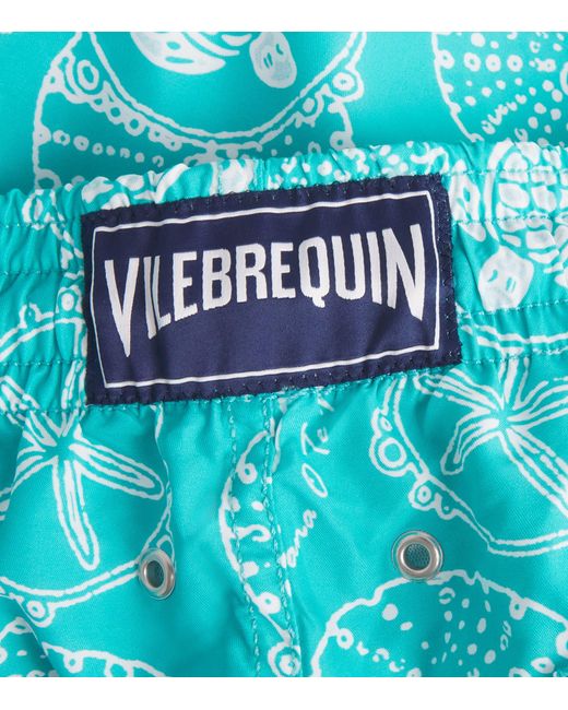 Vilebrequin Blue Turtle Print Moorise Swim Shorts for men