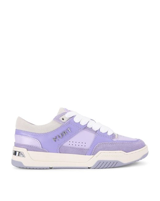 Kurt Geiger Purple Leather Hatton Sneakers