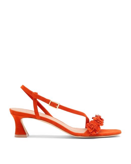 Malone Souliers Red Suede Serra Heeled Sandals 45