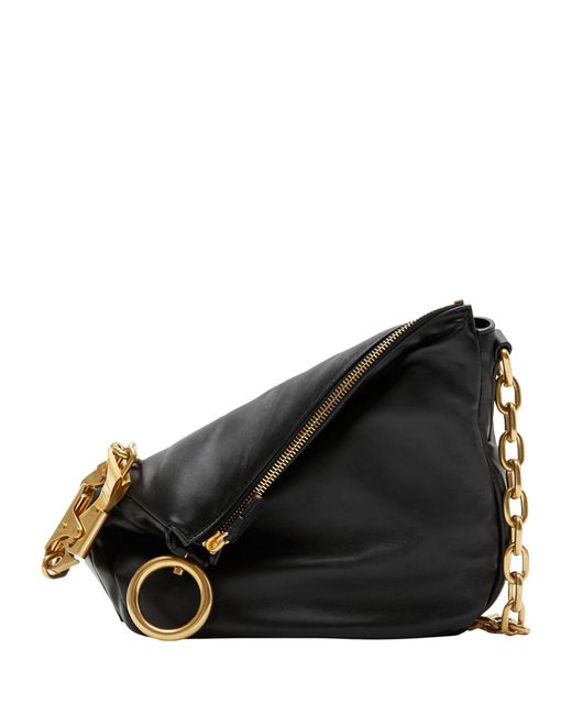 Burberry Black Puffed Leather Knight Bag