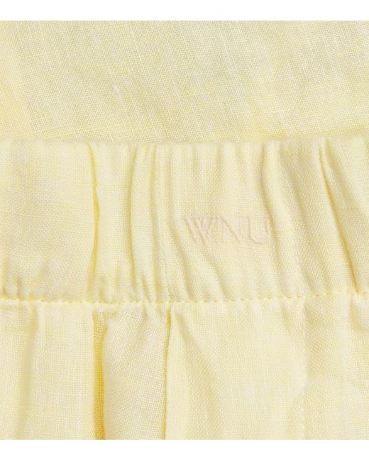 With Nothing Underneath Yellow Linen The Boxer Shorts
