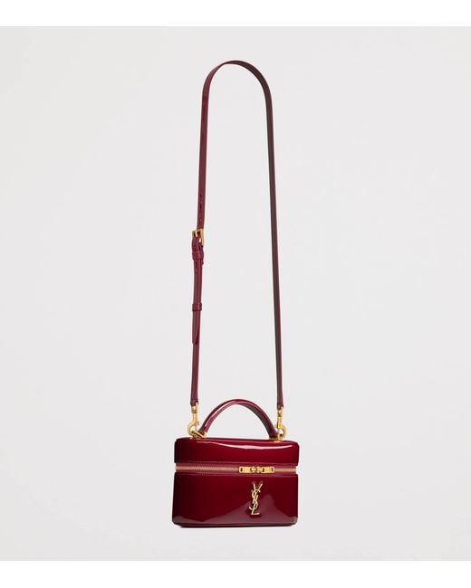Saint Laurent Red Patent Leather Gaby Vanity Bag