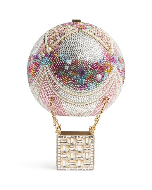 Judith Leiber Metallic Embellished Hot Air Balloon Clutch Bag