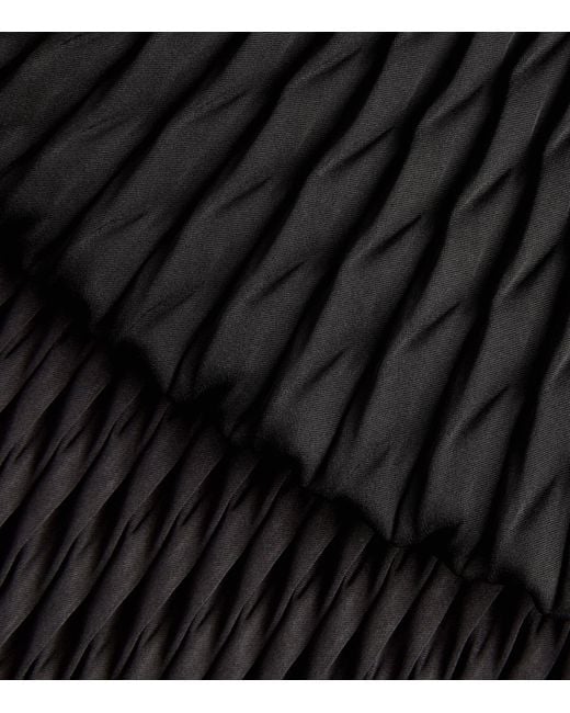 Issey Miyake Black Diffused Pleats Maxi Skirt