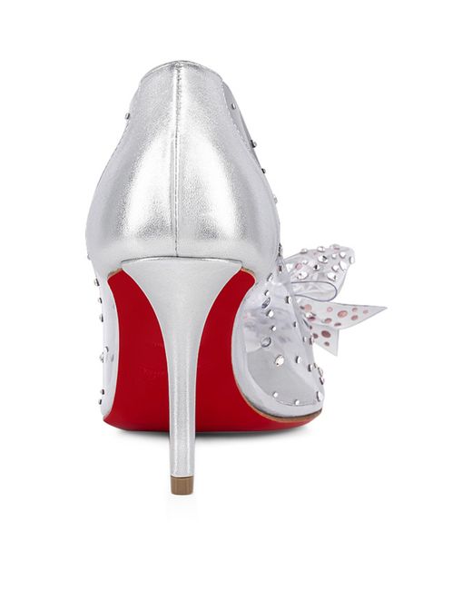 Christian Louboutin White Jelly Strass Crystal Pumps 80