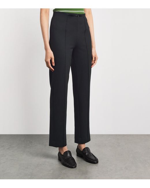 Sandro Black Belted Tapered Trousers