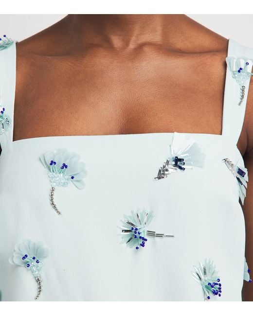 Jonathan Simkhai Blue Embellished Ella Mini Dress