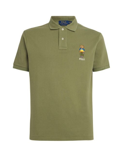 Polo Ralph Lauren Green Cotton-Mesh Polo Bear Polo Shirt for men
