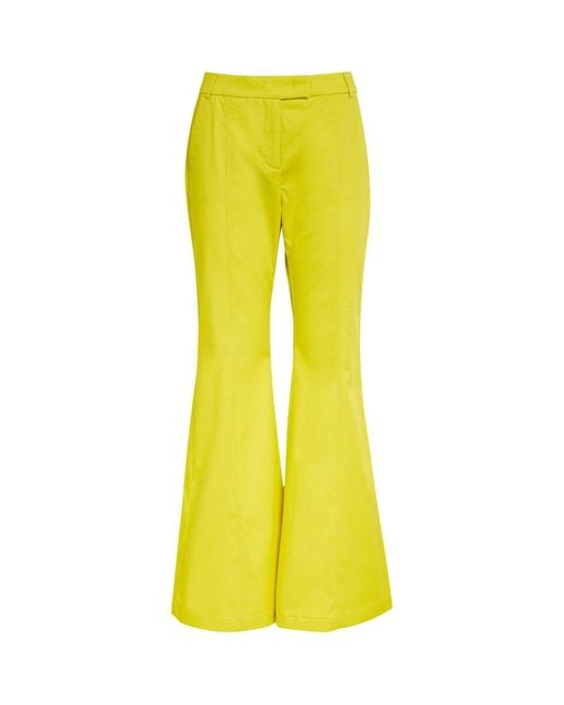 MAX&Co. Yellow Flared Trousers