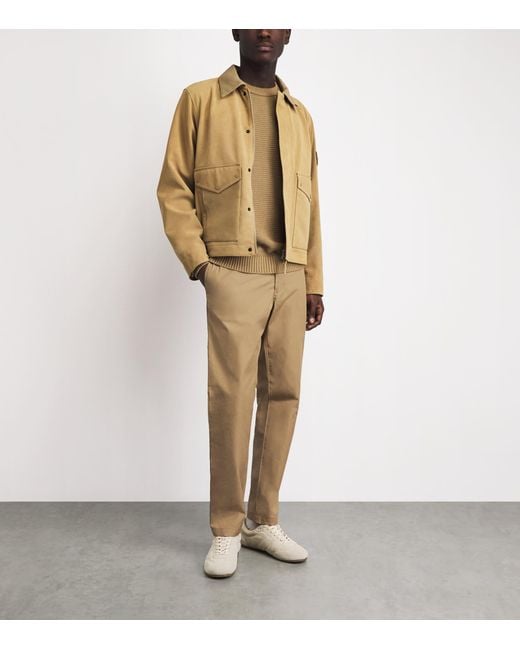 Stone Island Natural Cotton Ghost Straight Chinos for men