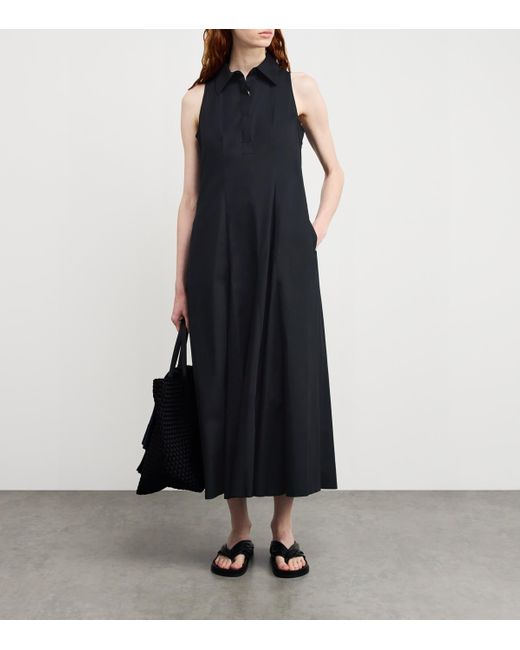 MAX&Co. Black Cotton Poplin Shirt Dress
