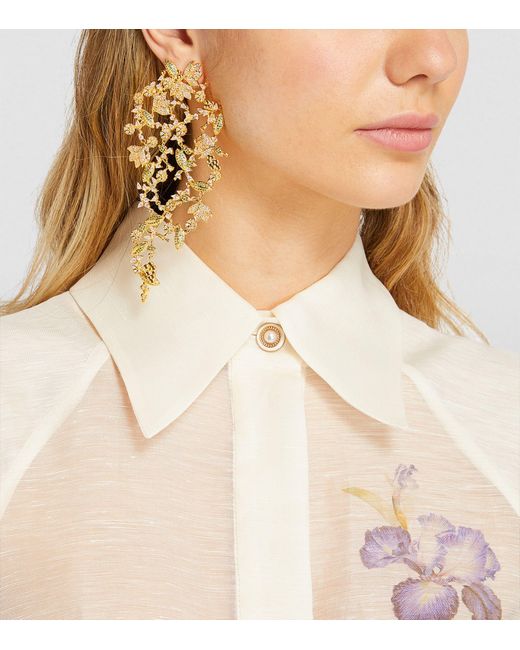 Zimmermann Metallic Gold-plated Bloom Drop Earrings