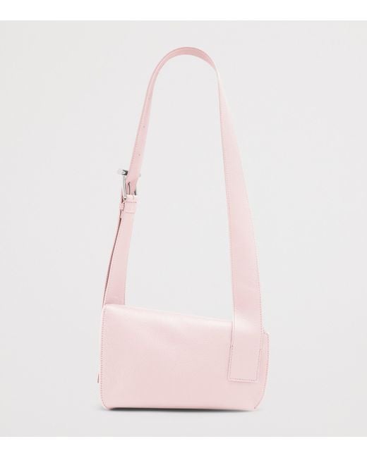 Alexander McQueen Pink Leather T-Bar Sling Cross-Body Bag