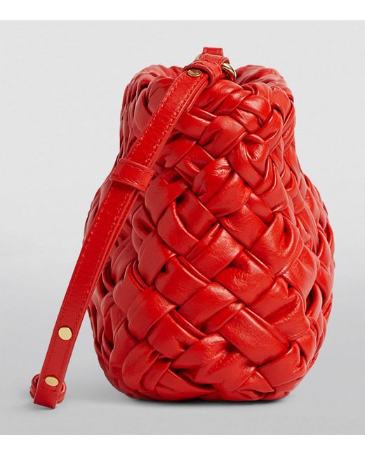 Bottega Veneta Red Small Leather Kalimero Cha-cha Shoulder Bag