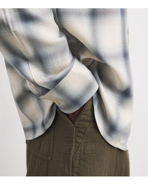 Jonathan Simkhai White Plaid Rennick Shirt for men