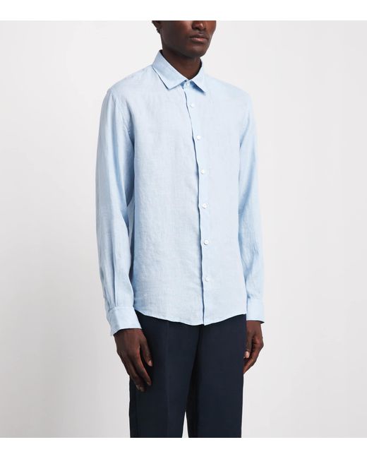 Sunspel Blue Linen Shirt for men