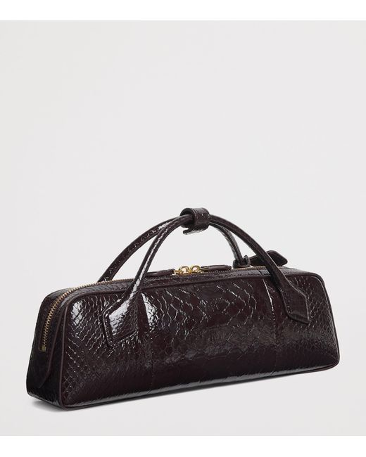 Alaïa Brown Snakeskin Le Teckel Top-Handle Bag
