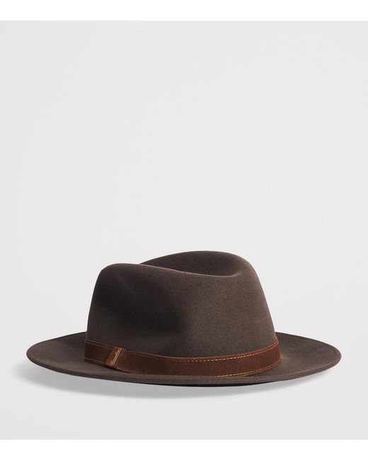 Borsalino Brown Wool-Silk Alessandria Hat for men
