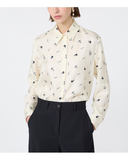Weekend by Maxmara Natural Silk Printed Shirt