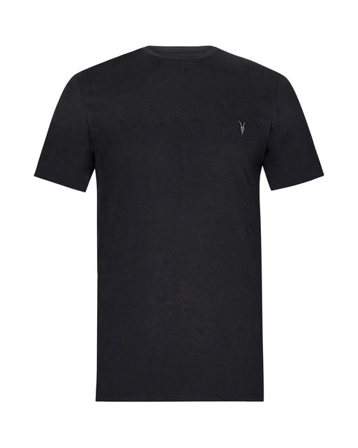 AllSaints Black Organic Cotton Brace T-Shirt for men