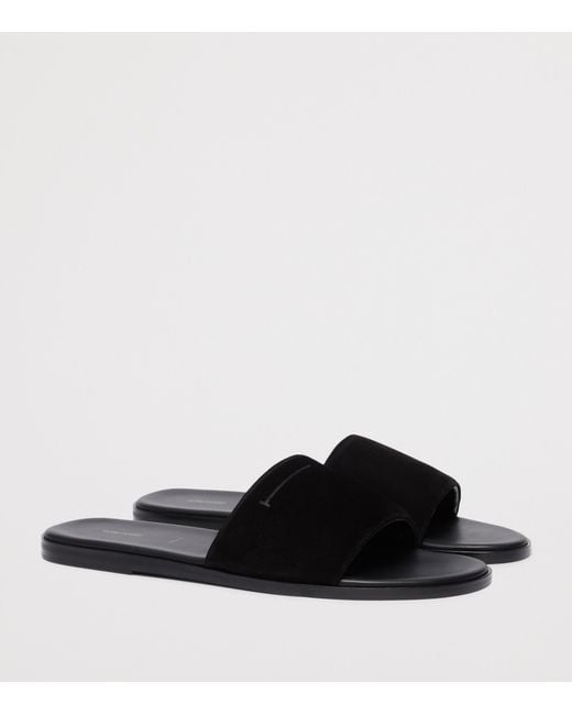 Tom Ford Black Suede T Slides for men