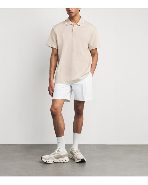On Shoes White Cott Pique Polo Shirt for men