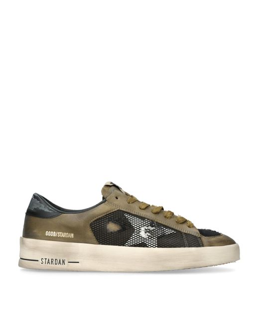 Golden Goose Deluxe Brand Green Leather Stardan Sneakers for men