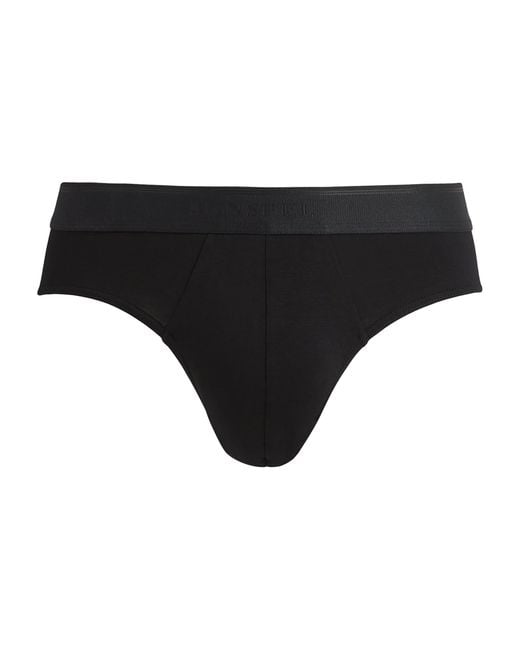 Sunspel Black Tencel-Blend Stretch Briefs for men
