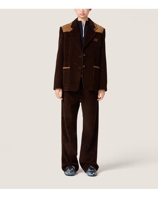 Miu Miu Brown Corduroy Blazer