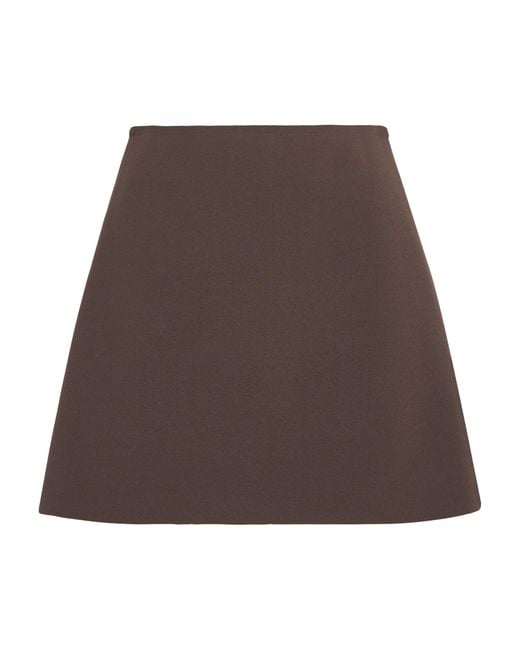 Birrot Brown Lay 3 A-Line Mini Skirt