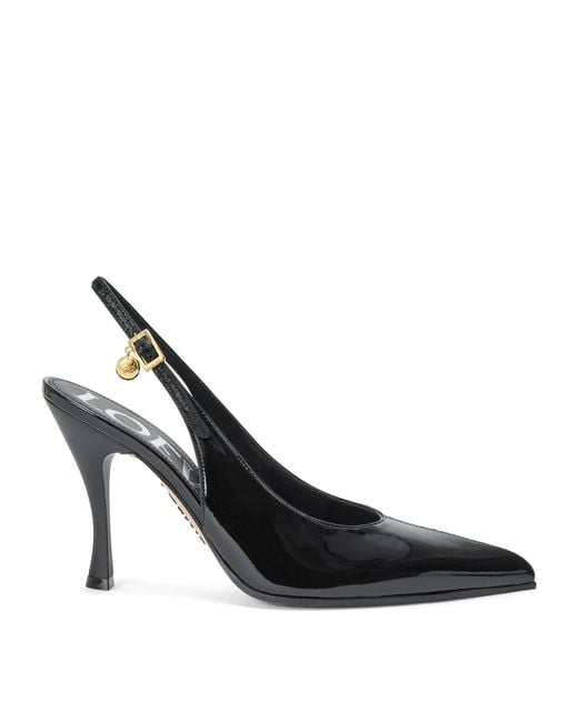 Loewe Black Leather New Comic Slingback Pumps 90