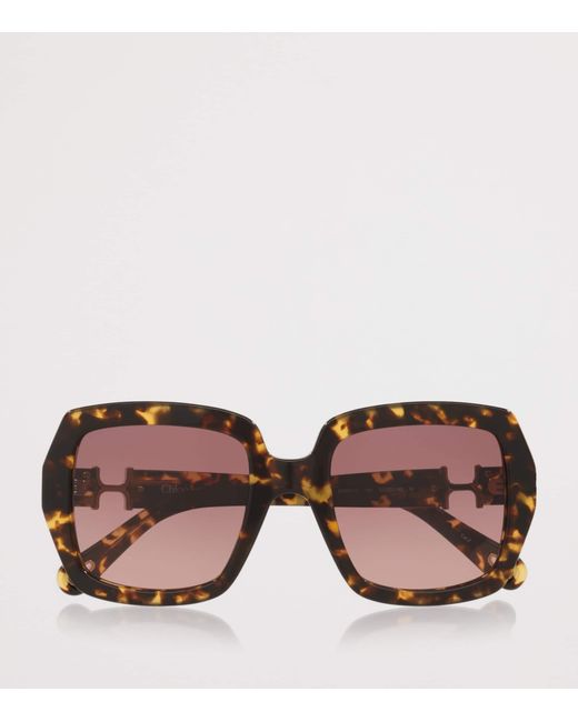 Chloé Brown Ch0301S Rectangle Sunglasses