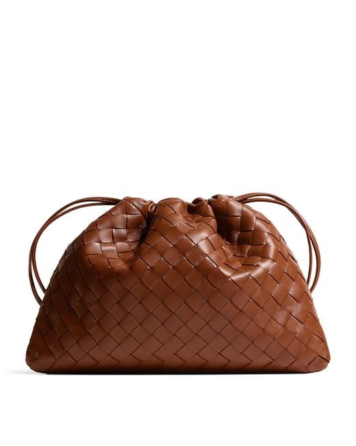 Bottega Veneta Brown Leather Dustbag Shoulder Bag